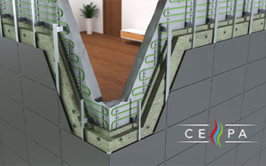 CEPA-solutions Energieabgabe im Fassadensystem integriert