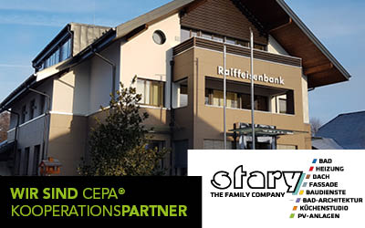 Stary als erster CEPA®-Kooperationspartner in den Bereichen Sanitär, Heizung, Elektroinstallationen und Trockenbau